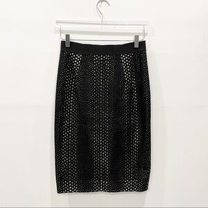 Giambattista Valli Lace Pencil Skirt Black Size 42 / Small